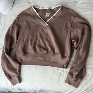 Victoria Secret PINK VNeck Crop Sweater Size Medium